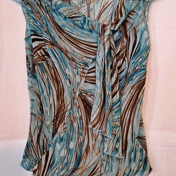 VINTAGE SET ~ 2 PC BLOUSE & SKIRT ~ CHIFFON FEEL ~ FLOWING ORGANIC SUMMER ~ NWT~ - Picture 5 of 14